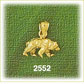 14K Gold 3 Dimensional Bear Charm