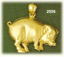 14k gold piggy charm