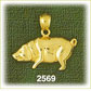 14k gold polished charm