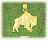 14K Gold Bison Charm