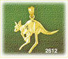polished hopping kangaroo charm
