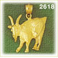 14K Gold Goat Charm