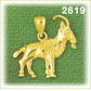 14K Gold Billy Goat Charm