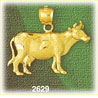 14K Gold Dairy Cow Charm