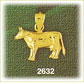 14K Gold Happy Cow Charm