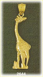 14k gold standing giraffe charm
