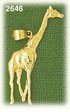 14k gold giraffe walking charm