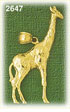 14k gold tall giraffe charm