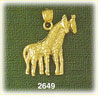 14k gold giraffes charm