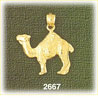 14k gold standing camel charm