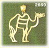 outlined camel charm