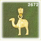 etched camel charm