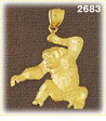 14k gold gorilla charm