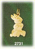 14k gold cute bunny rabbit charm