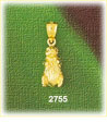 14K Gold Beaver Standing Charm