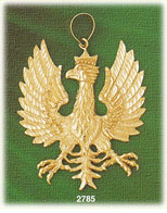 14K Gold Eagle Crest Charm