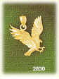 14k golden eagle charm