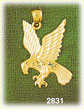 14K Golden Eagle Hunting Charm
