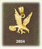 14k golden eagle in flight charm