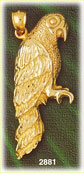 14K Gold Parrot Charm