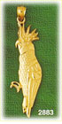 14K Gold Cockatoo Bird Charm