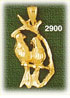 14K Gold Love Bird Charm