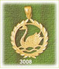 swan medallion bird charm