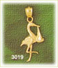stork bird charm