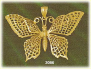 14k gold swallowtail butterfly charm