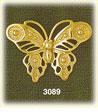 14k gold butterfly with beaded detailing charm