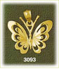 14k gold whimsical butterfly charm