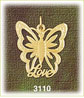 14k gold love butterfly charm