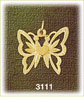14k gold butterflies heart charm