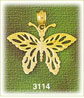 14k gold butterfly with cutout wings charm