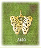 14k gold butterfly with hearts charm