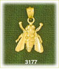 14K Gold Yellow Jacket Bee Insect Charm