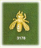 14K Gold Bumble Bee Insect Charm