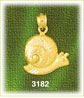 14K Gold Snail Charm