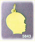 14Kt Gold Baby Boy Plate Charm