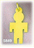 14K Gold Engravable Boy Plate