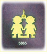14K Gold Engraveable Twin Girls Charm