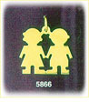 14K Gold Engraveable Twins Plate Charm