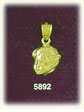 14K Gold Baby Boy's Face Charm