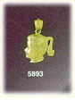 14K Gold Baby Girl's Face Charm