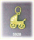 14K Gold Baby Stroller Charm