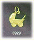 14Kt Gold Baby Stroller Charm