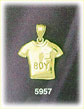 14K Gold Boy T-Shirt Charm