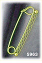 14K Gold Baby Pin w/Charm Holder