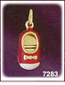 14K Gold Pink Enamel Baby Shoe Charm