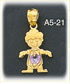 14K Gold Birthstone Baby Boy Charm